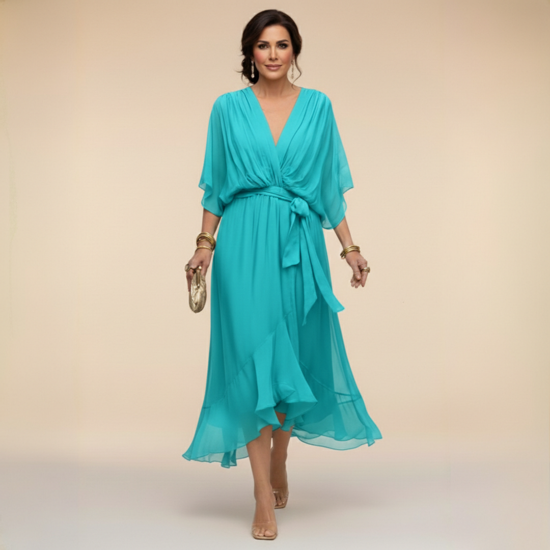 Sarah | Chiffon V-Neck Dress