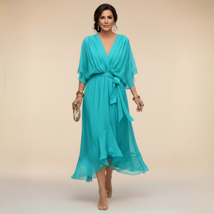Sarah | Chiffon V-Neck Dress