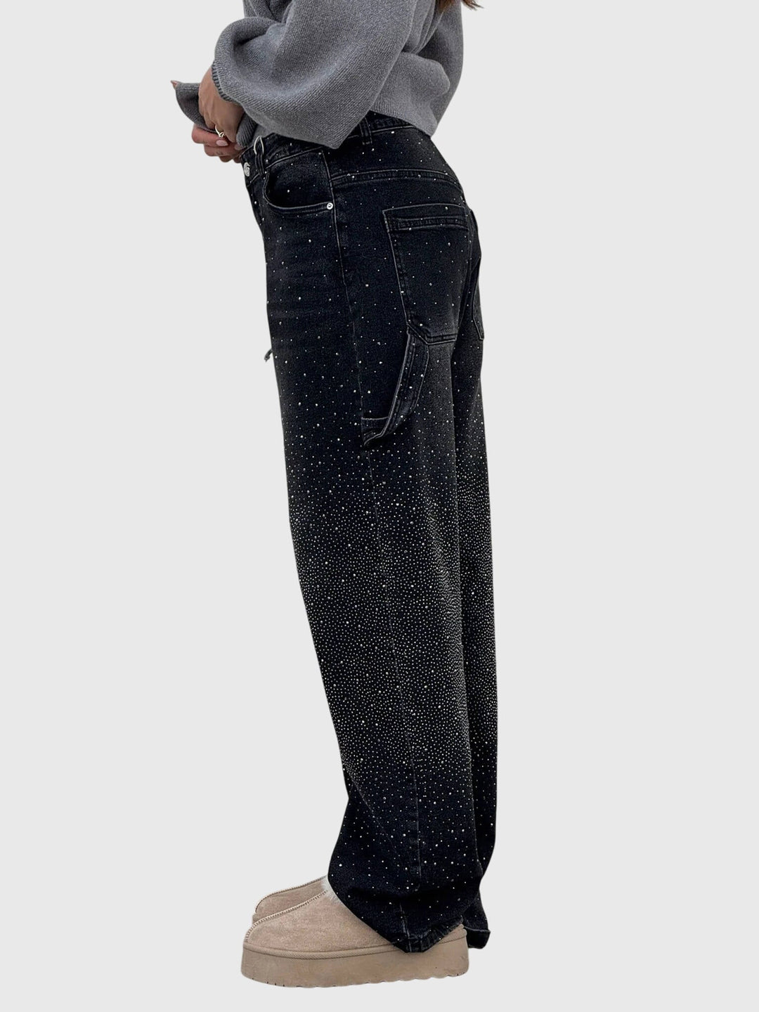 Kimberly | Women’s Sparkle Diamond Denim Pants