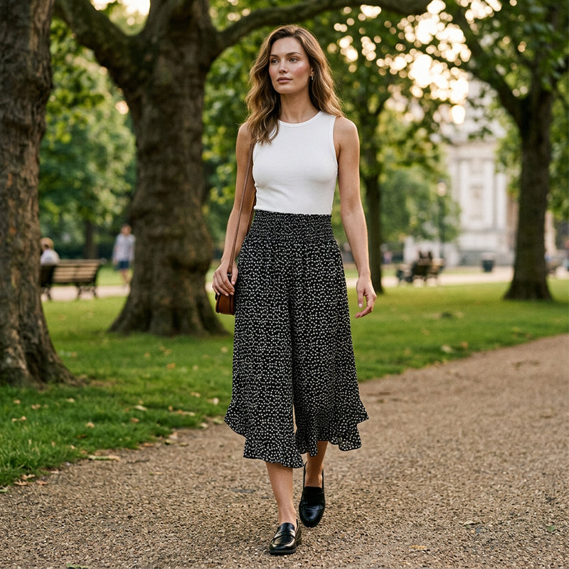 Ana - Women’s Flowy High Waist Wide-Leg Pants