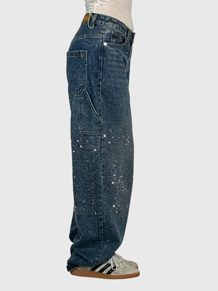 Kimberly | Women’s Sparkle Diamond Denim Pants