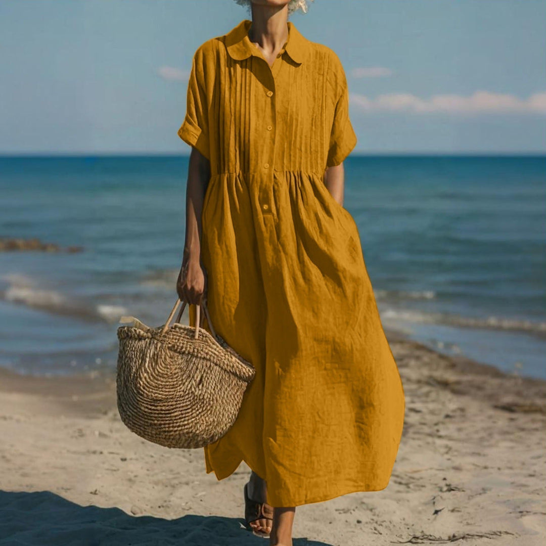 Breathable Cotton Dress Loose Fit Elegant Comfort