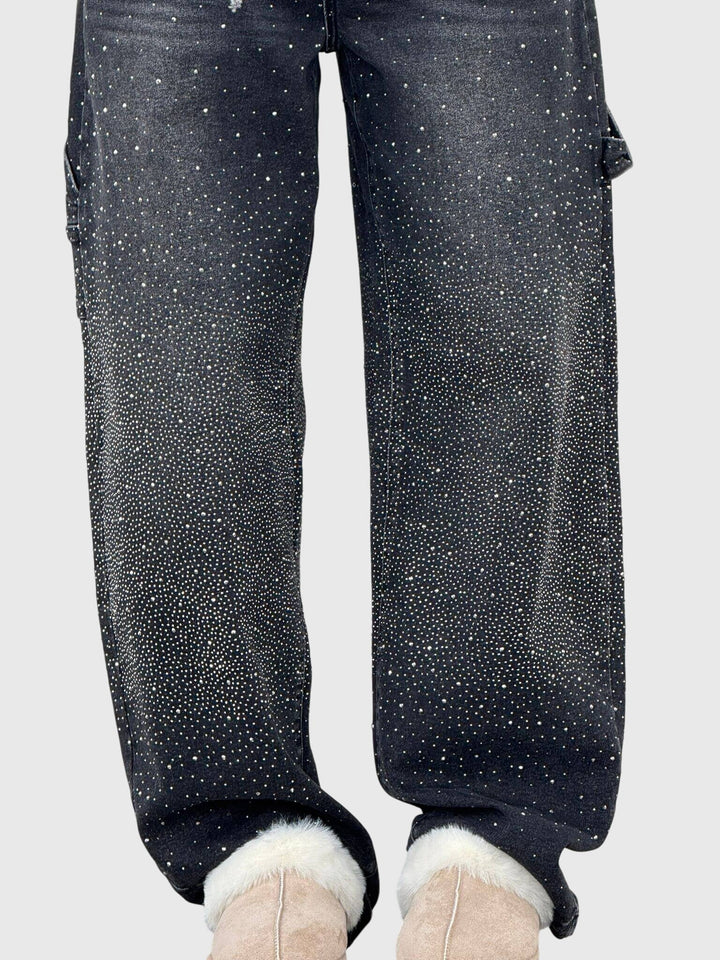 Kimberly | Women’s Sparkle Diamond Denim Pants