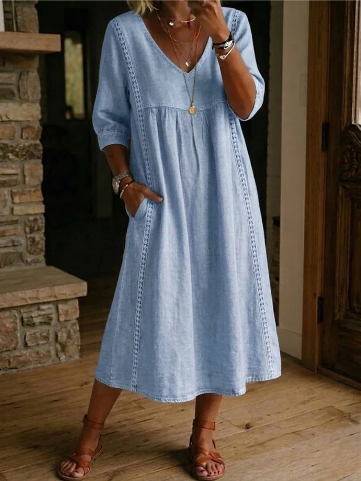Mila | Relaxed Pocket Midi Dress