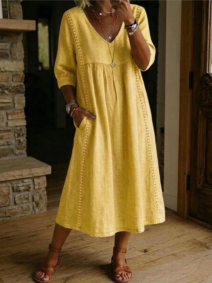 Mila | Relaxed Pocket Midi Dress