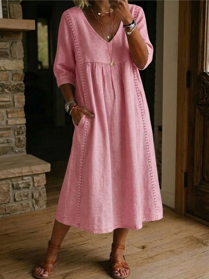 Mila | Relaxed Pocket Midi Dress