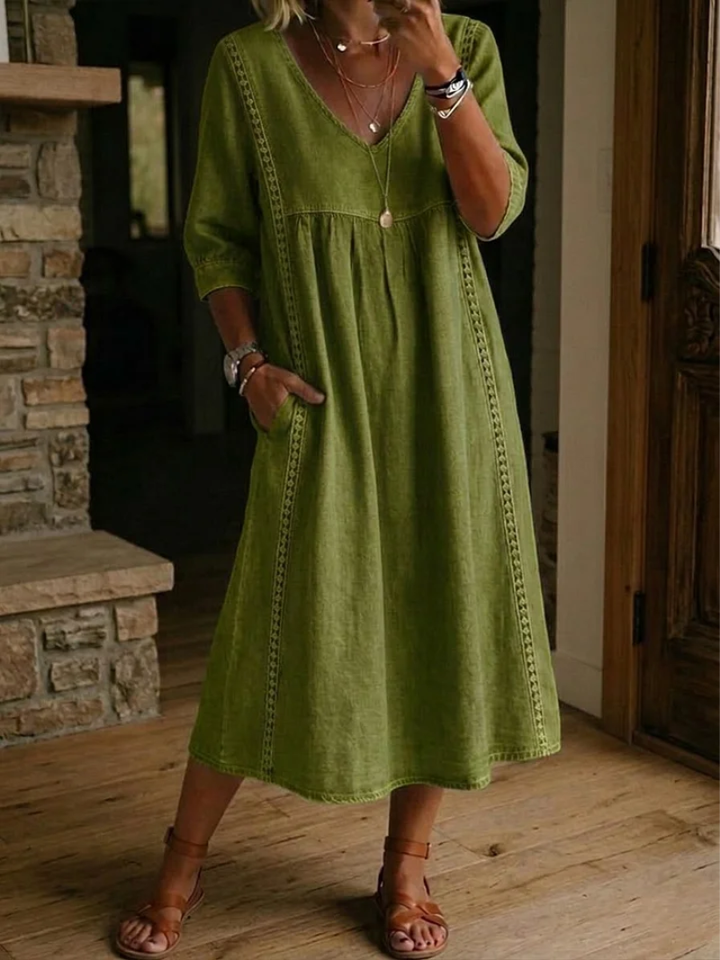 Mila | Relaxed Pocket Midi Dress