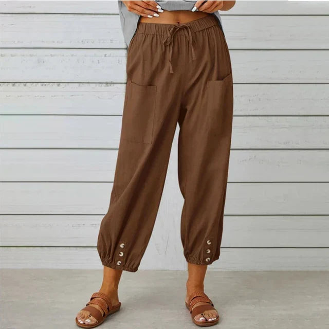 Clara | Women’s Relaxed Fit High Waist Pants