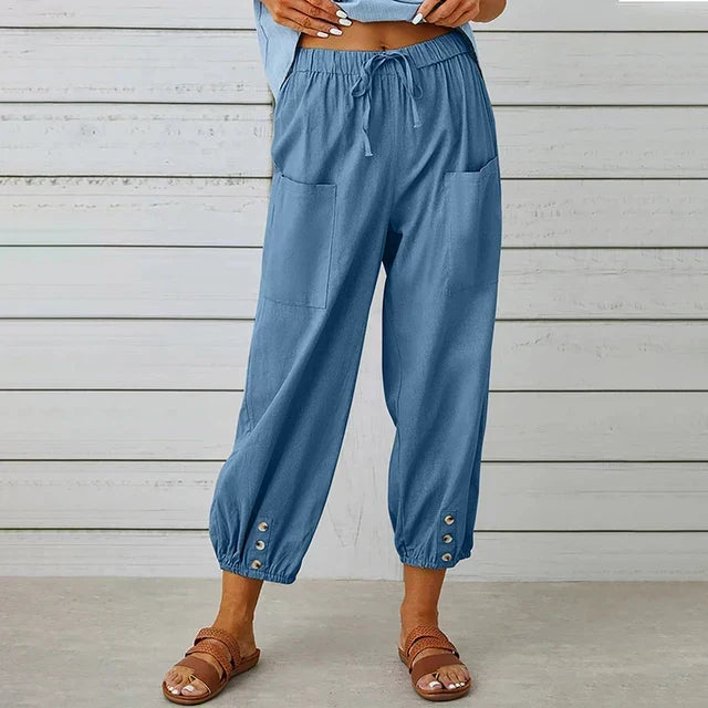 Clara | Women’s Relaxed Fit High Waist Pants