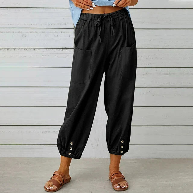 Clara | Women’s Relaxed Fit High Waist Pants