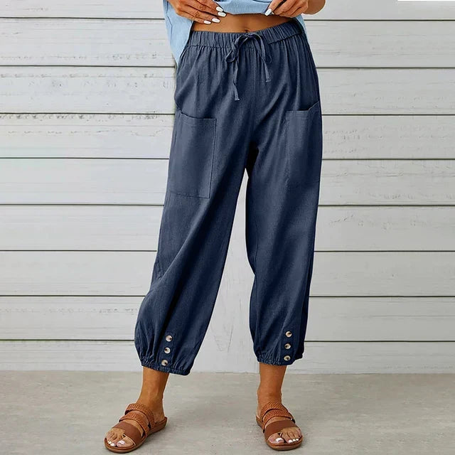 Clara | Women’s Relaxed Fit High Waist Pants