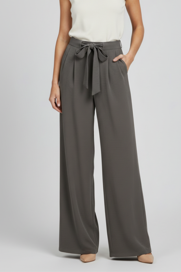 Evelyn | Women’s Wide-Leg Drawstring Waist Palazzo Trousers