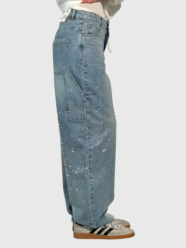 Kimberly | Women’s Sparkle Diamond Denim Pants