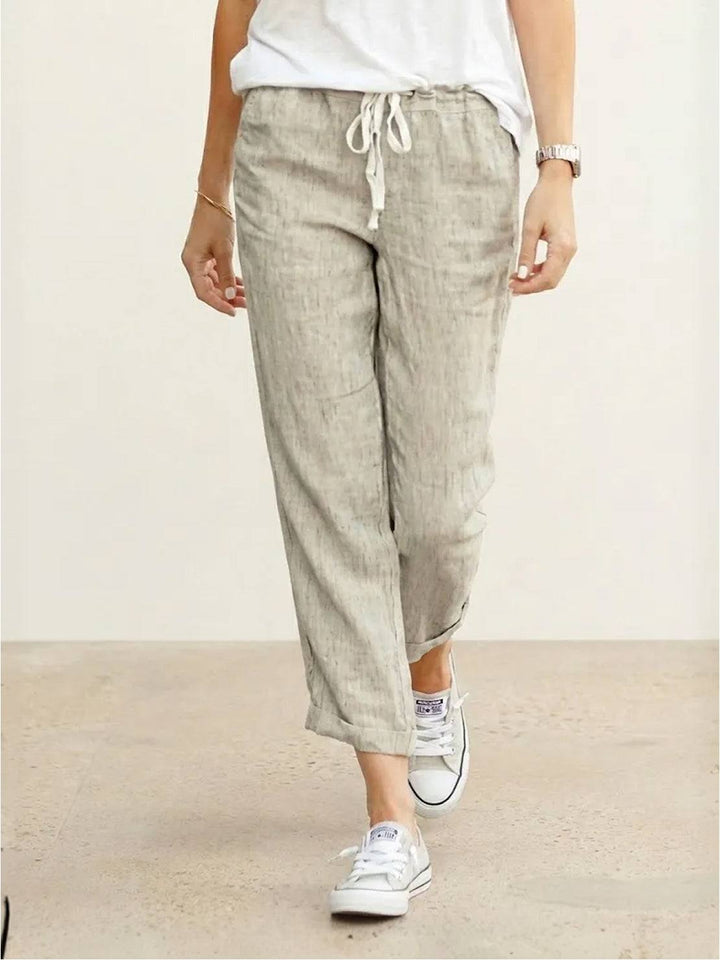 Alexa | Women's Drawstring Waist Casual Slim Fit Pants