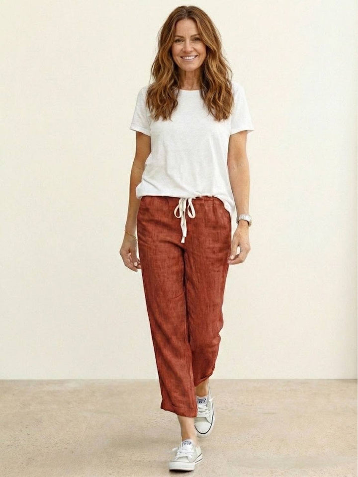 Alexa | Women's Drawstring Waist Casual Slim Fit Pants
