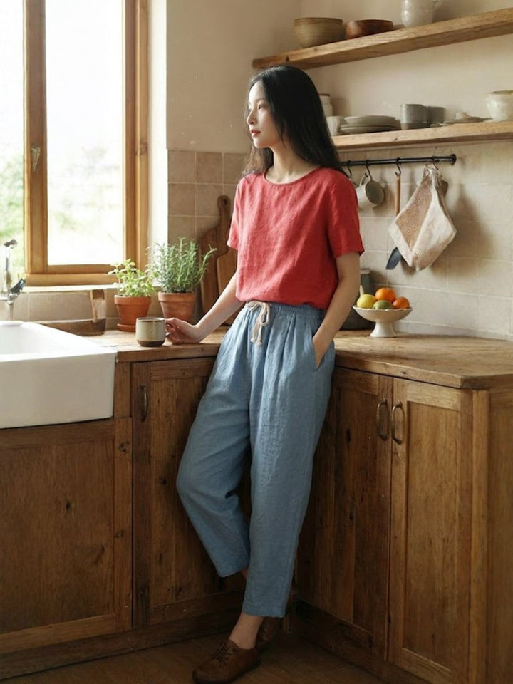 Alexa | Women's Drawstring Waist Casual Slim Fit Pants