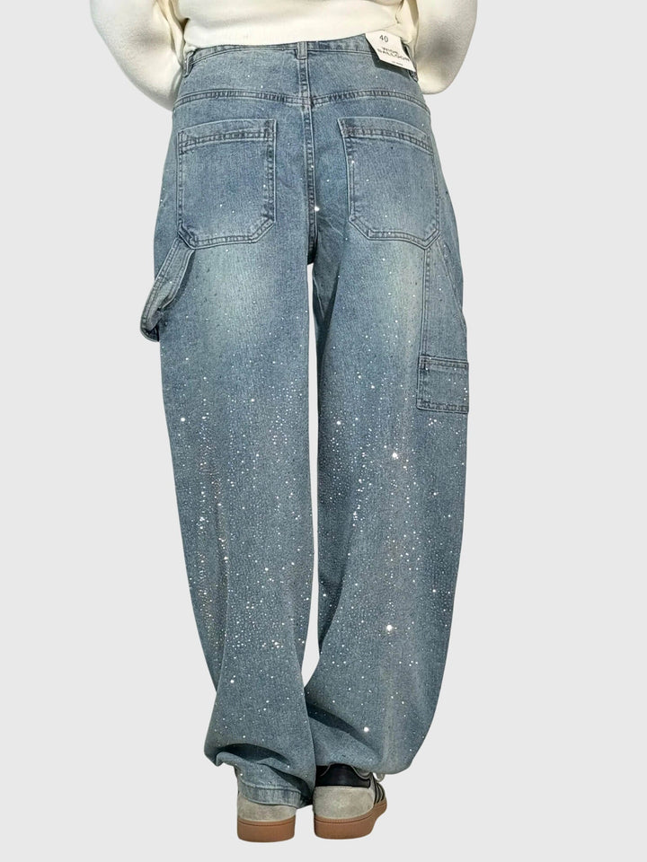 Kimberly | Women’s Sparkle Diamond Denim Pants