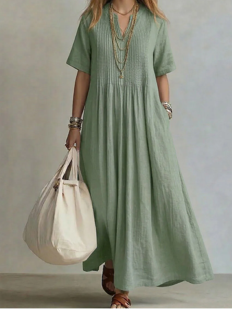 Noor | Elegant Flowing Pleated Dress