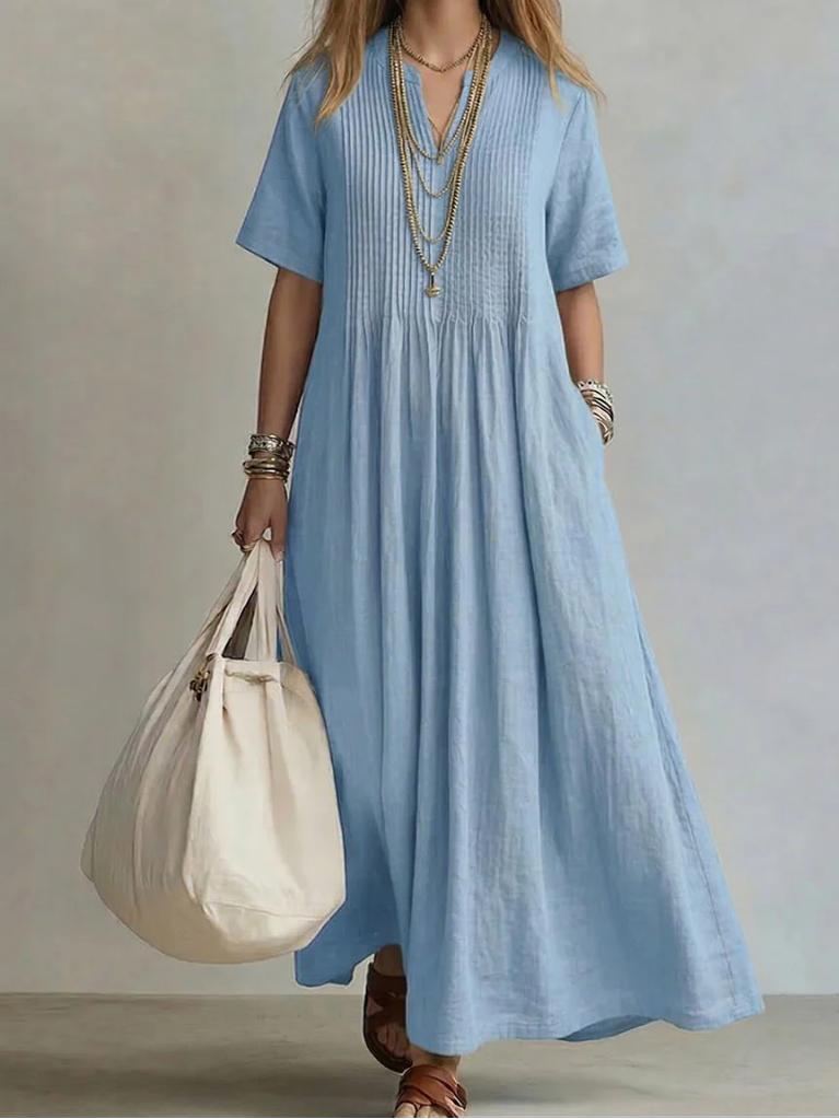 Noor | Elegant Flowing Pleated Dress