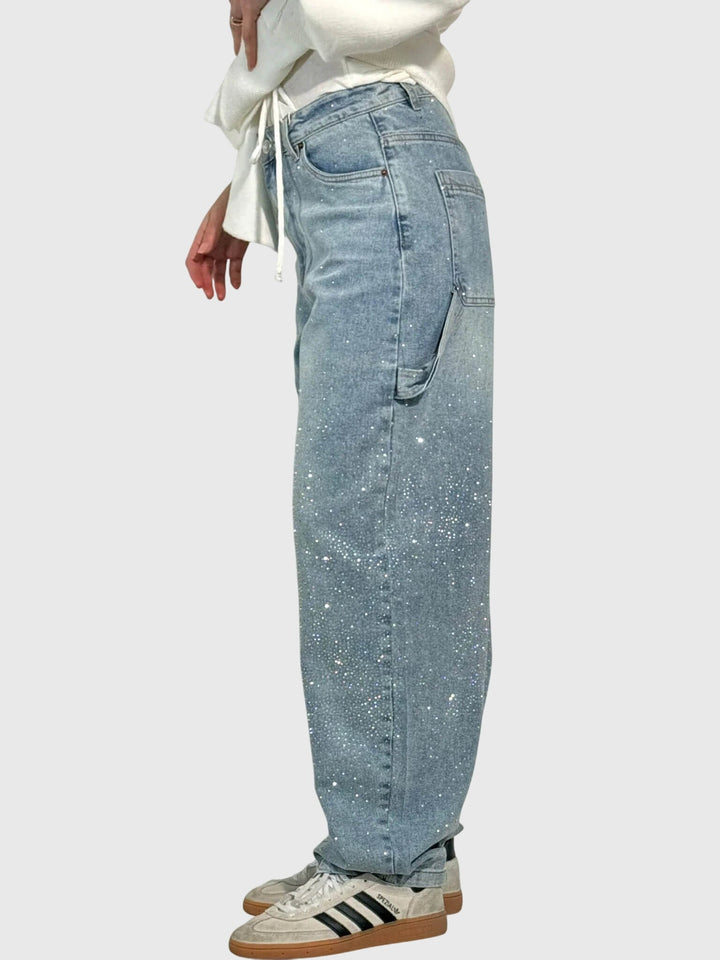 Kimberly | Women’s Sparkle Diamond Denim Pants