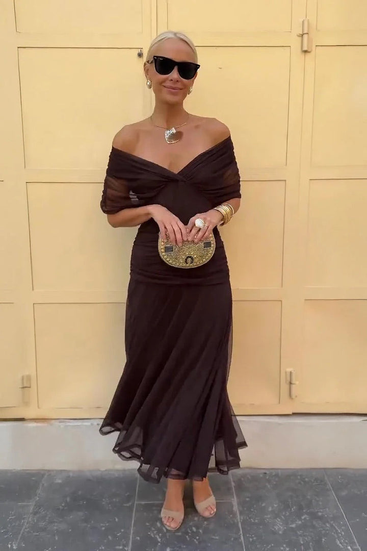 Mikaela - Off-Shoulder Maxi Dress