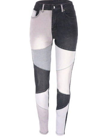 Calliope - Tube Pants With Color Block Pattern