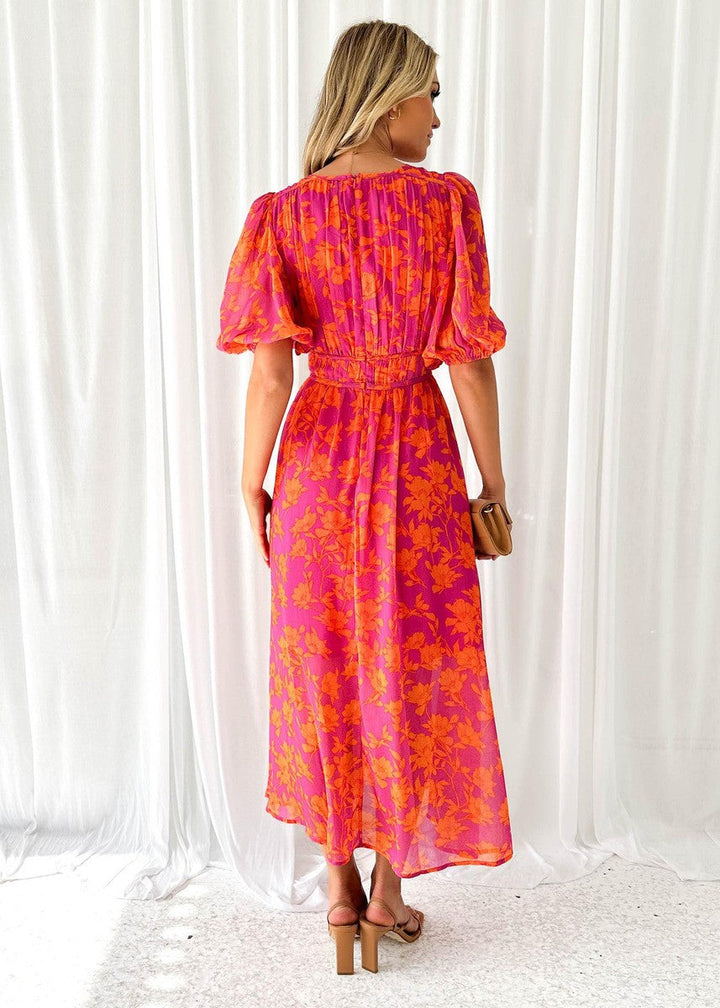 Isabella | Women's Floral V Neck Maxi Wedding Guest Dress