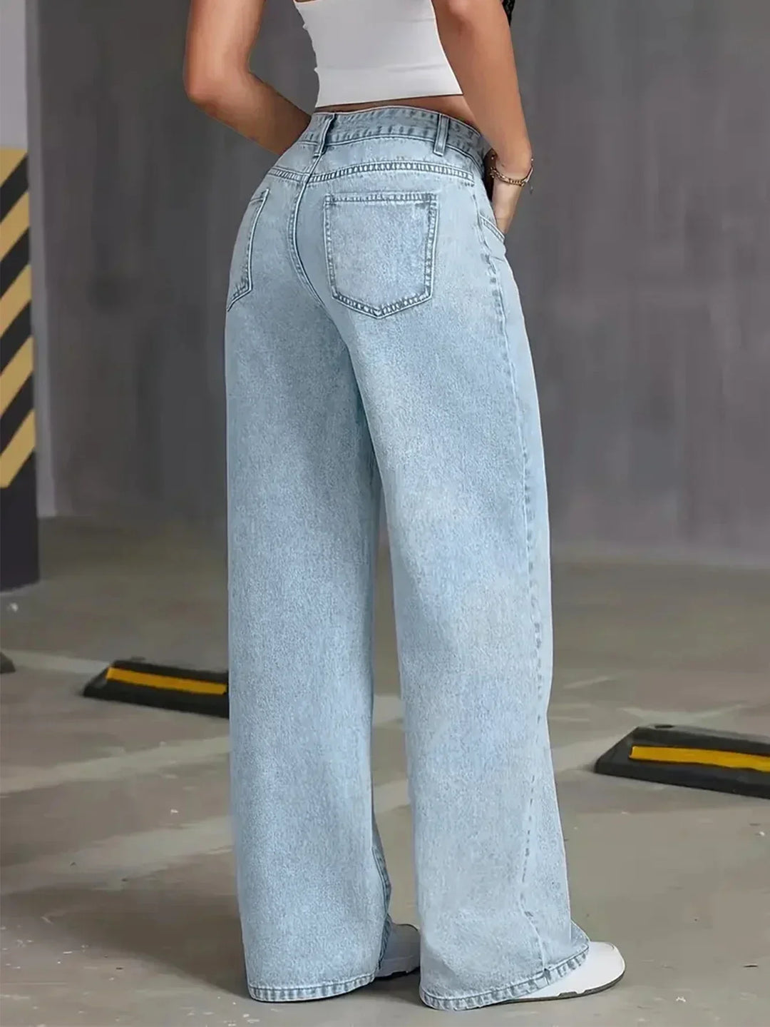 Natalie | Women’s Light Wash Wide Leg Jean