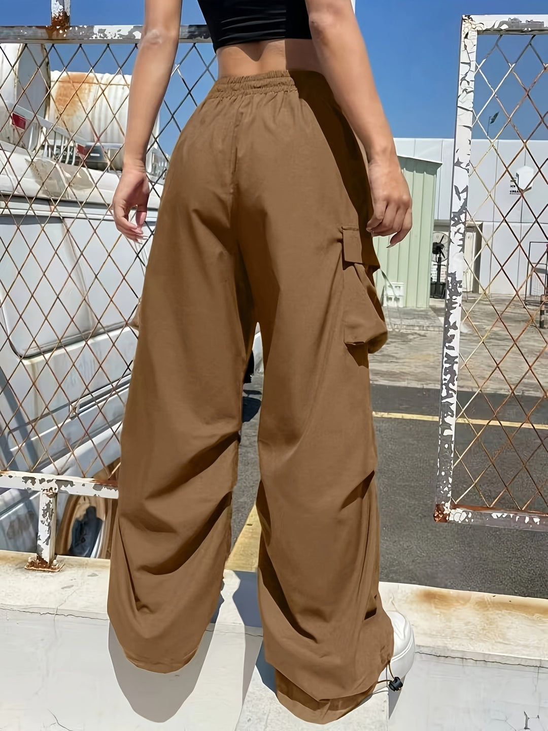 Charlotte | Women's Wide Leg Cargo Pocket Casual Pants