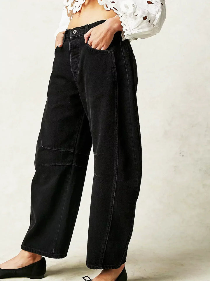 Olivia | Women’s Leopard Print Wide Leg Jeans