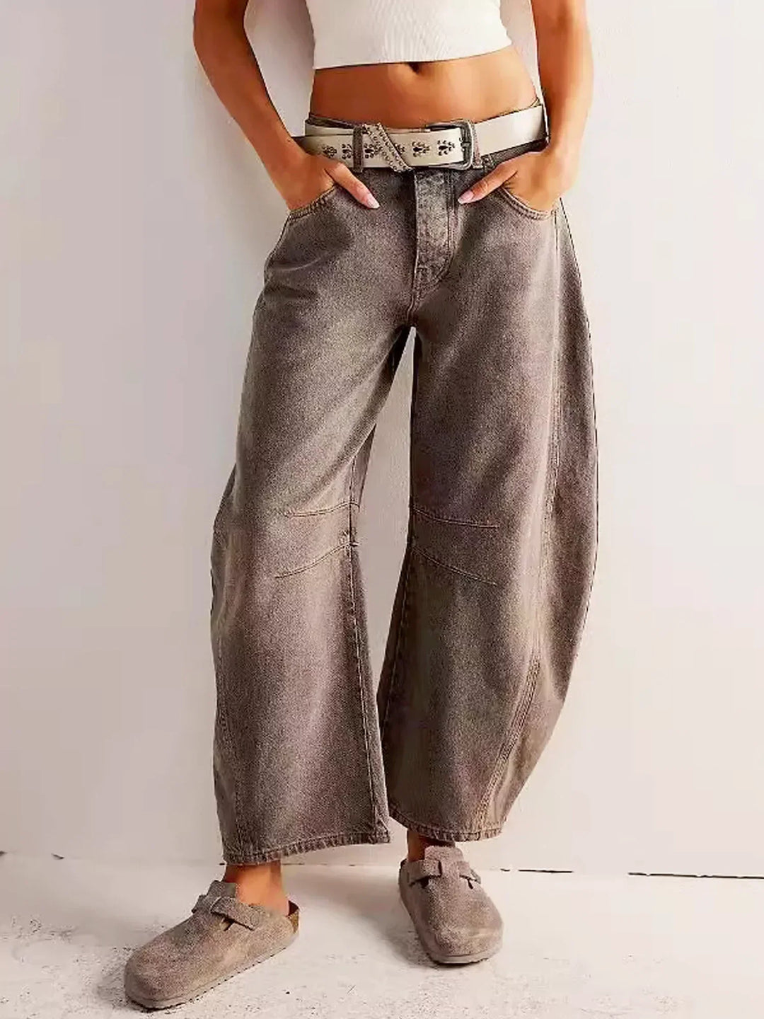 Olivia | Women’s Leopard Print Wide Leg Jeans